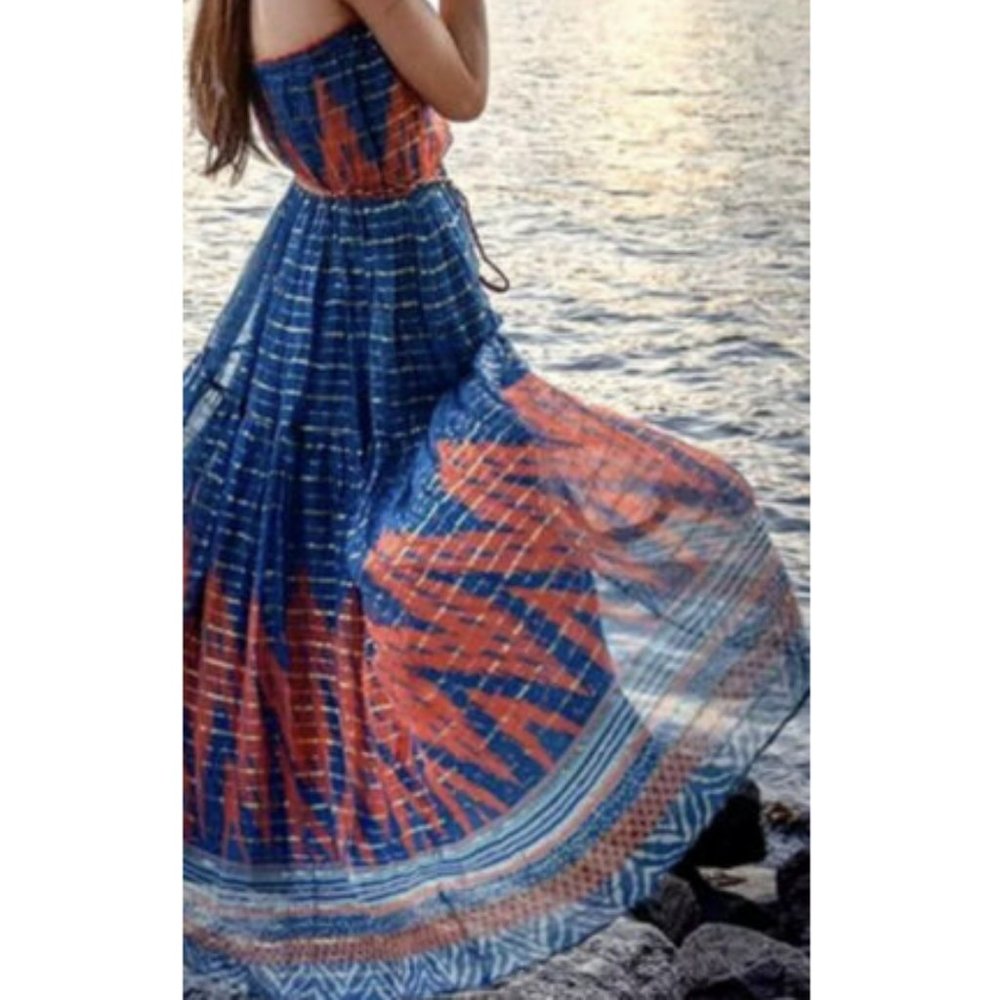 Anthropologie Verb Pallavi Singhee 6 NWT Nora Strapless Maxi Dress Bohemian - Picture 1 of 11